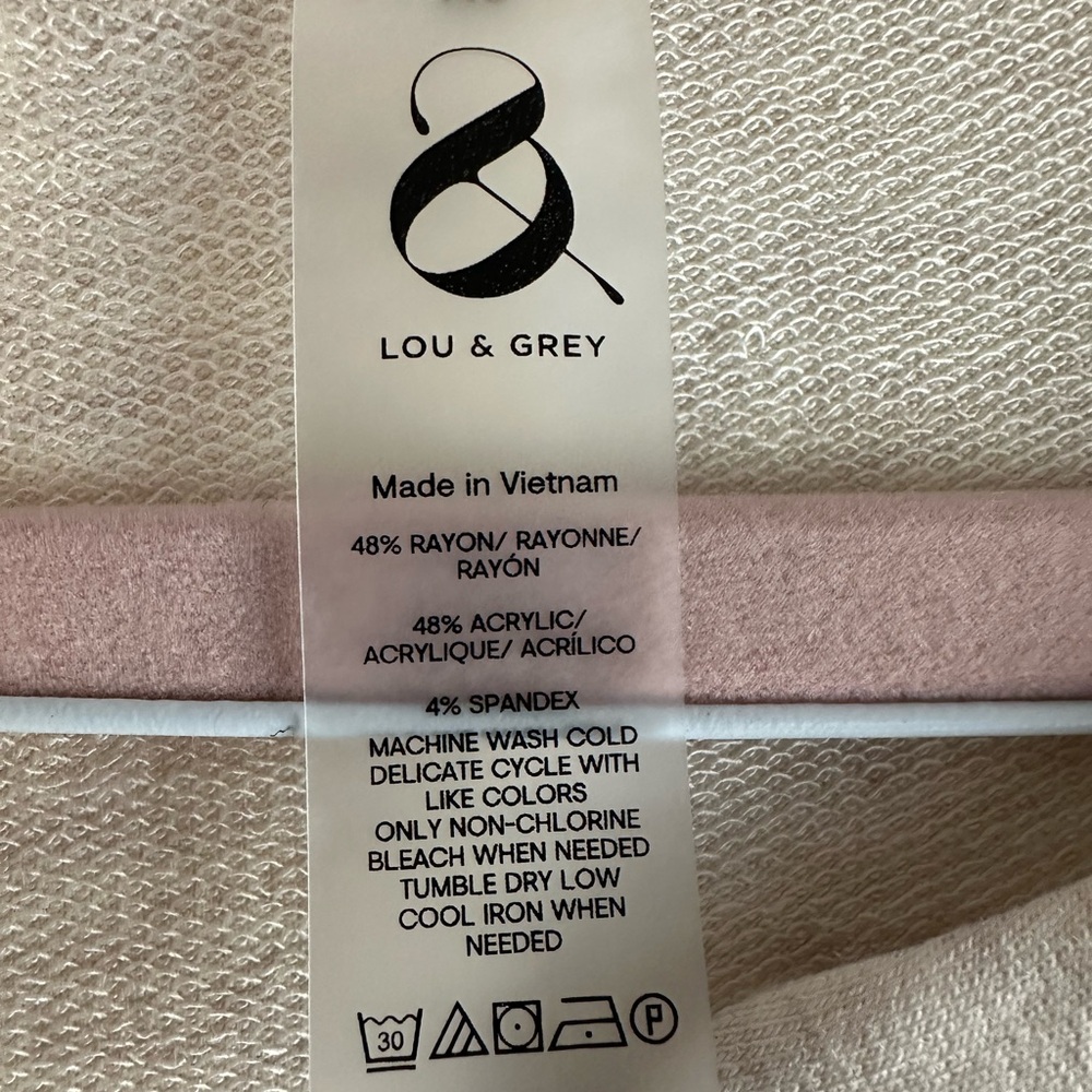 Lou & Grey Signaturesoft Split Neck Pocket Dress in Light Oak Heather New! - Picture 8 of 9